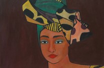 Femme avec parure africaine  2008  -120×100 cm -